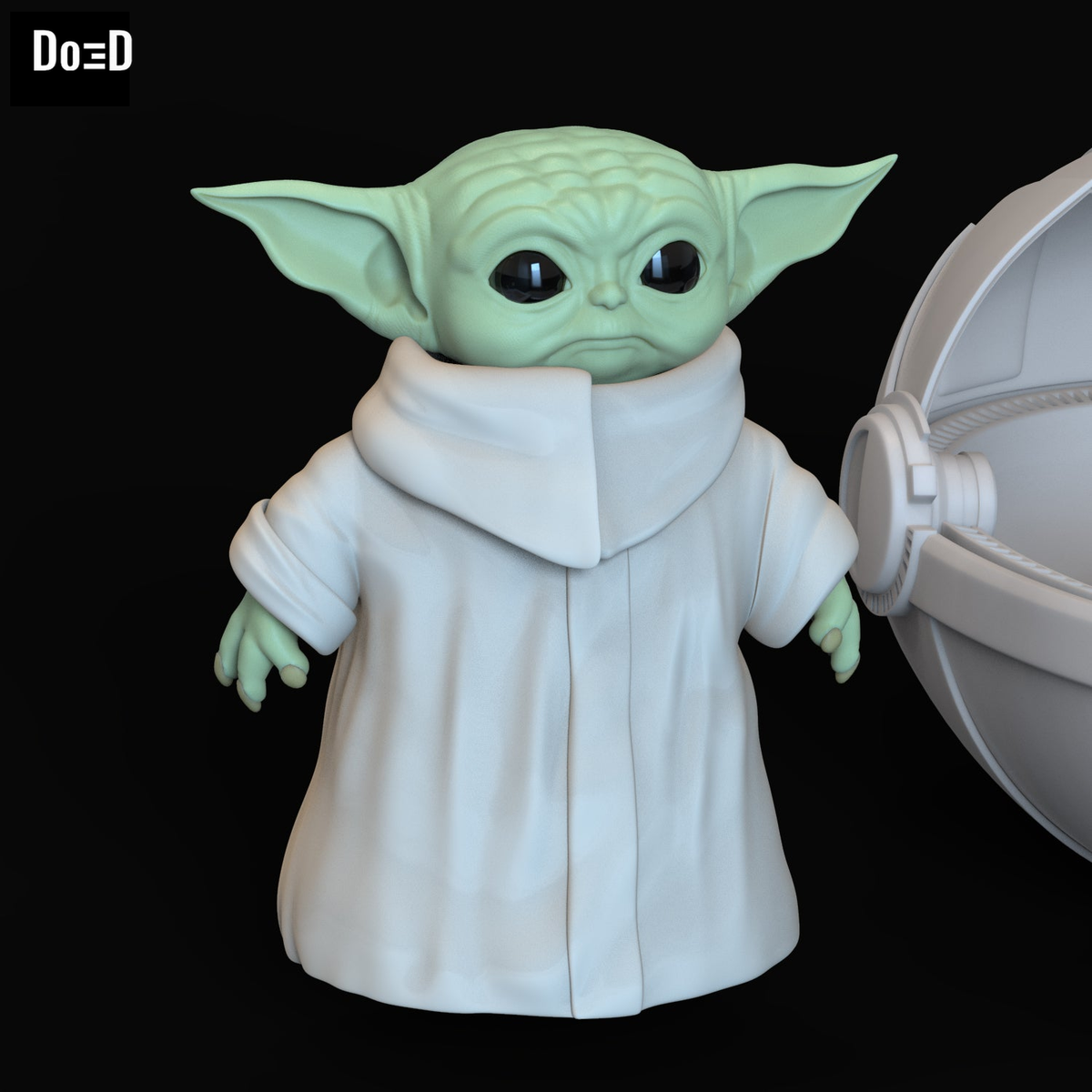The Child Baby Yoda Set from Mandalorian (Toy, Statue) 3D Printable Model #6329