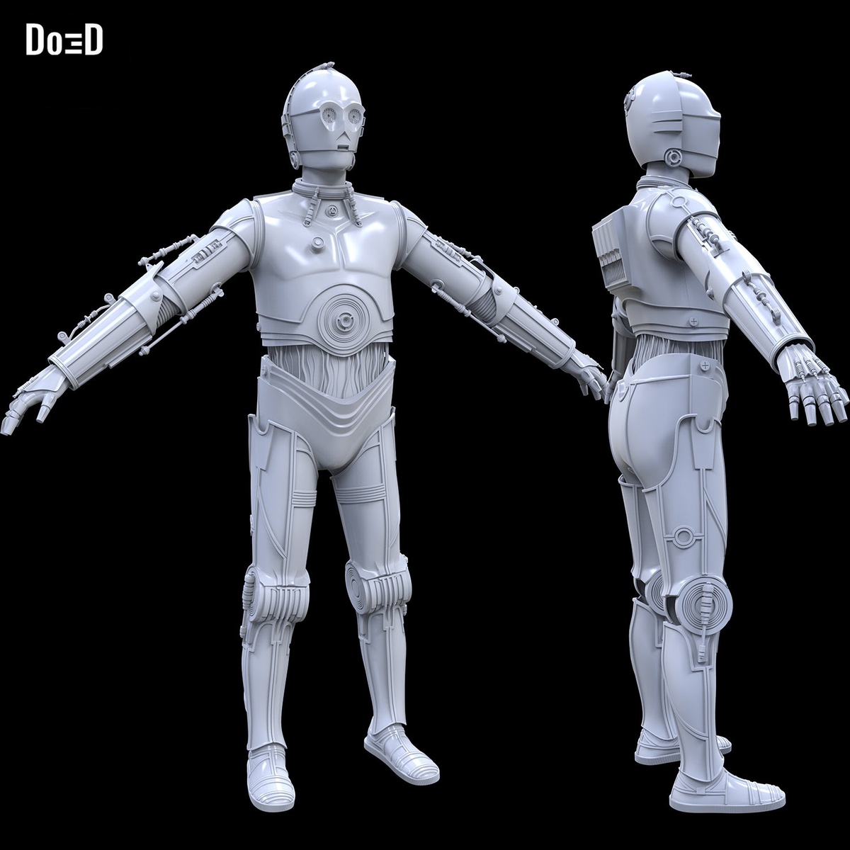 C-3PO C3PO Star Wars V: The Empire Strikes Back ESB 3D Printable Model STL #3959