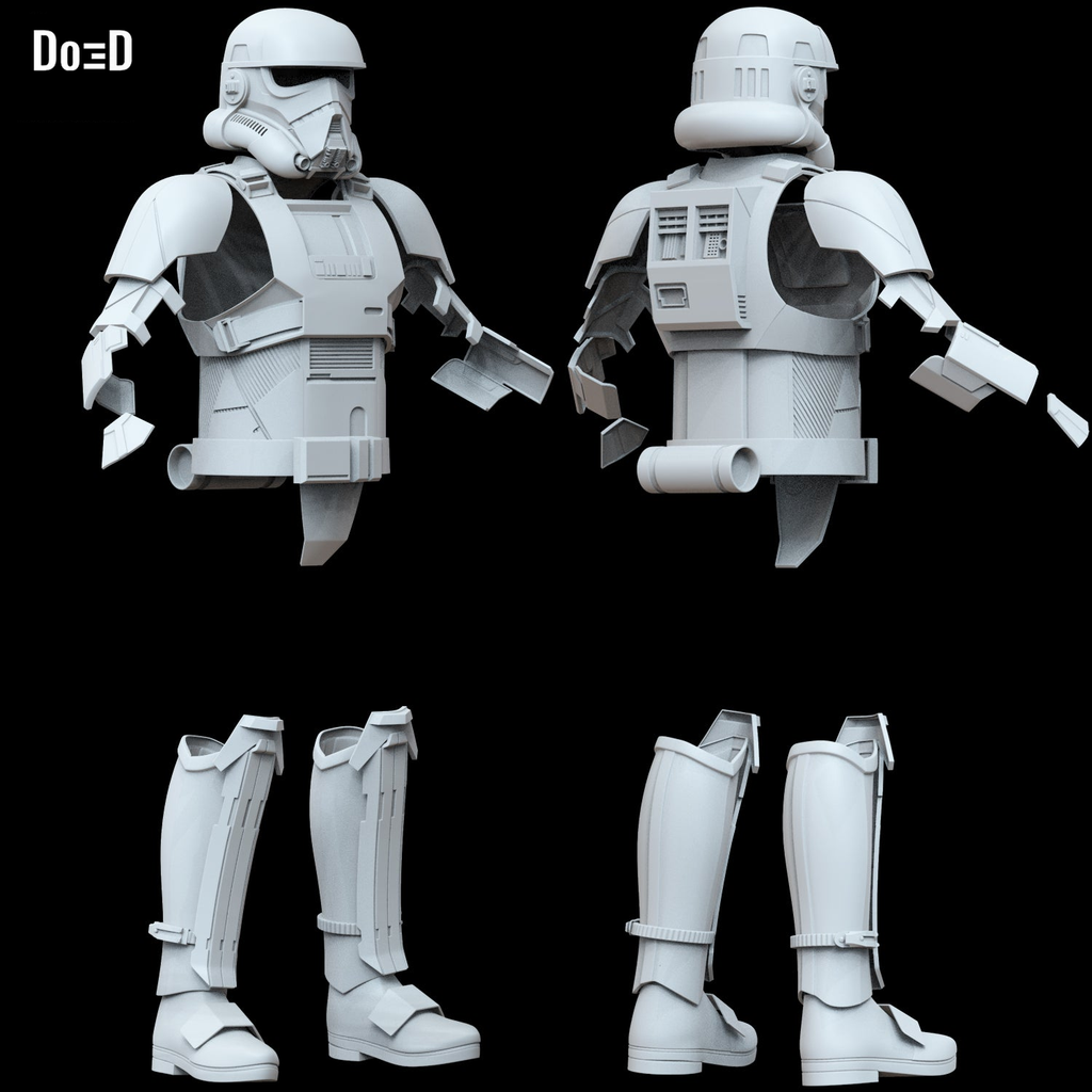 Patrol Trooper Helmet, Armor, and Boots Star Wars | 3D Model Project #4672