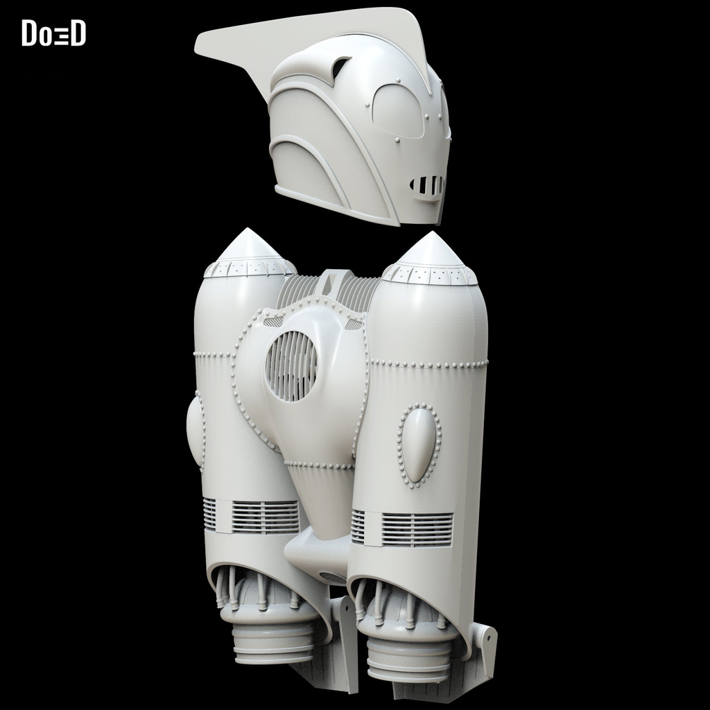 The Rocketeer Rocket Cirrus X-3 Jet Pack and Helmet | 3D Printable Model #4947
