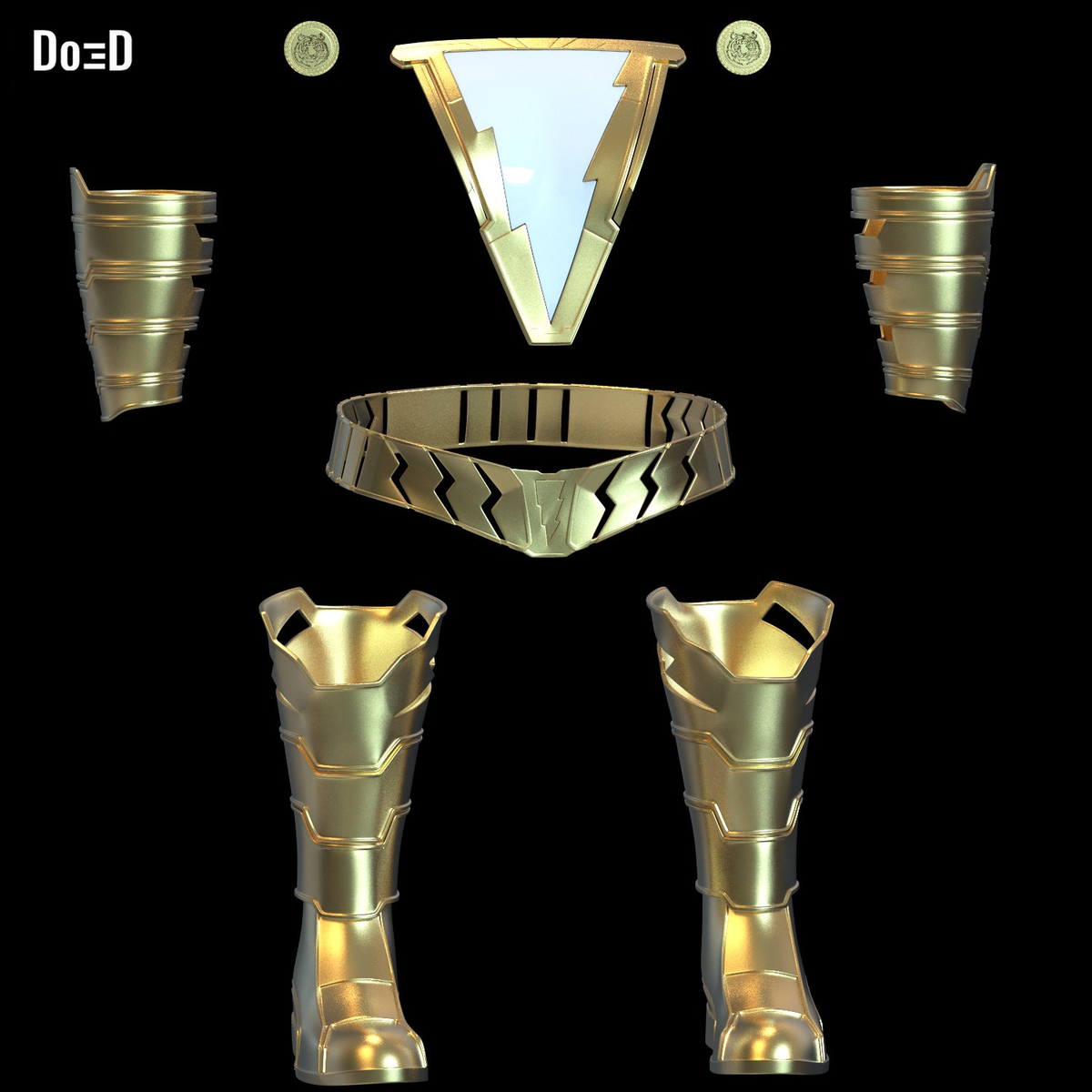 Shazam! Armor Set Cosplay Replica Prop Armors | 3D Model Project #5749