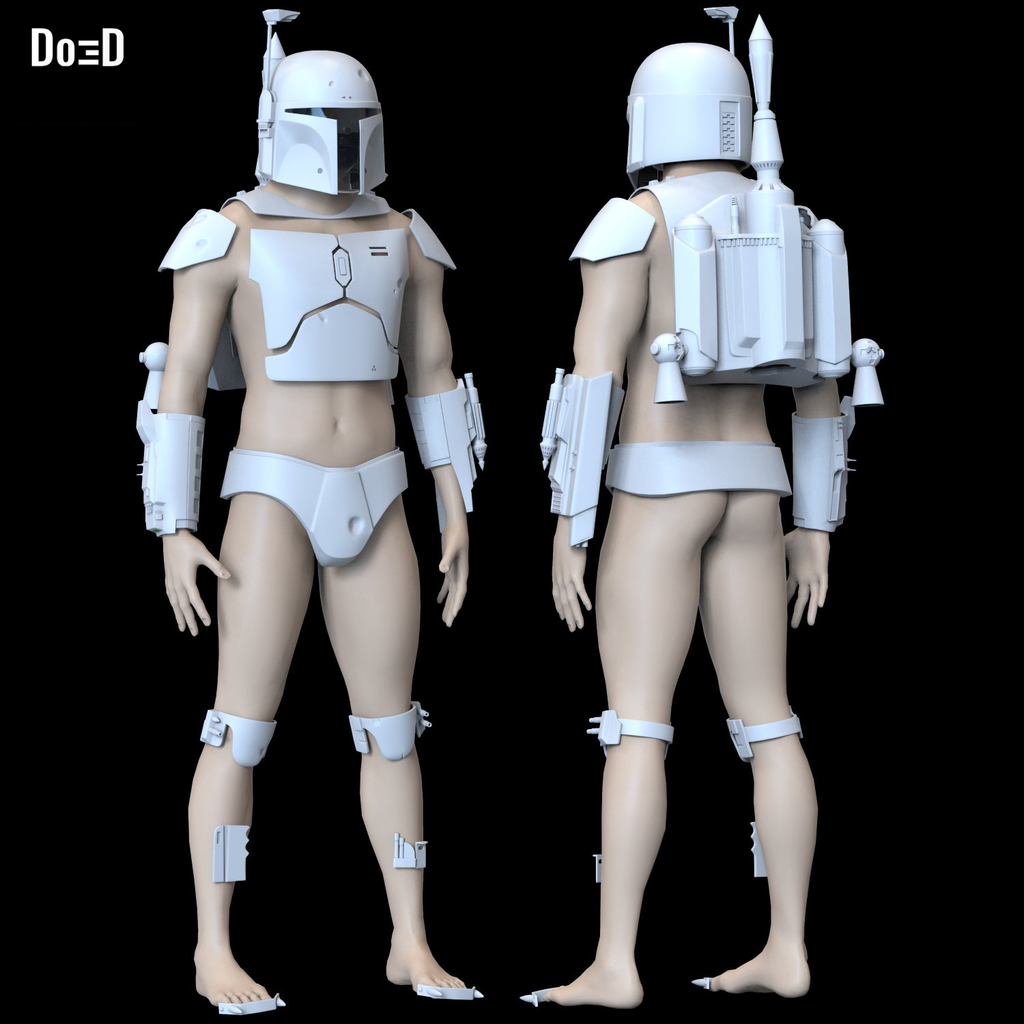 Boba Fett Star Wars Classic Amor + Jetpack Set | 3D Model Project #5625
