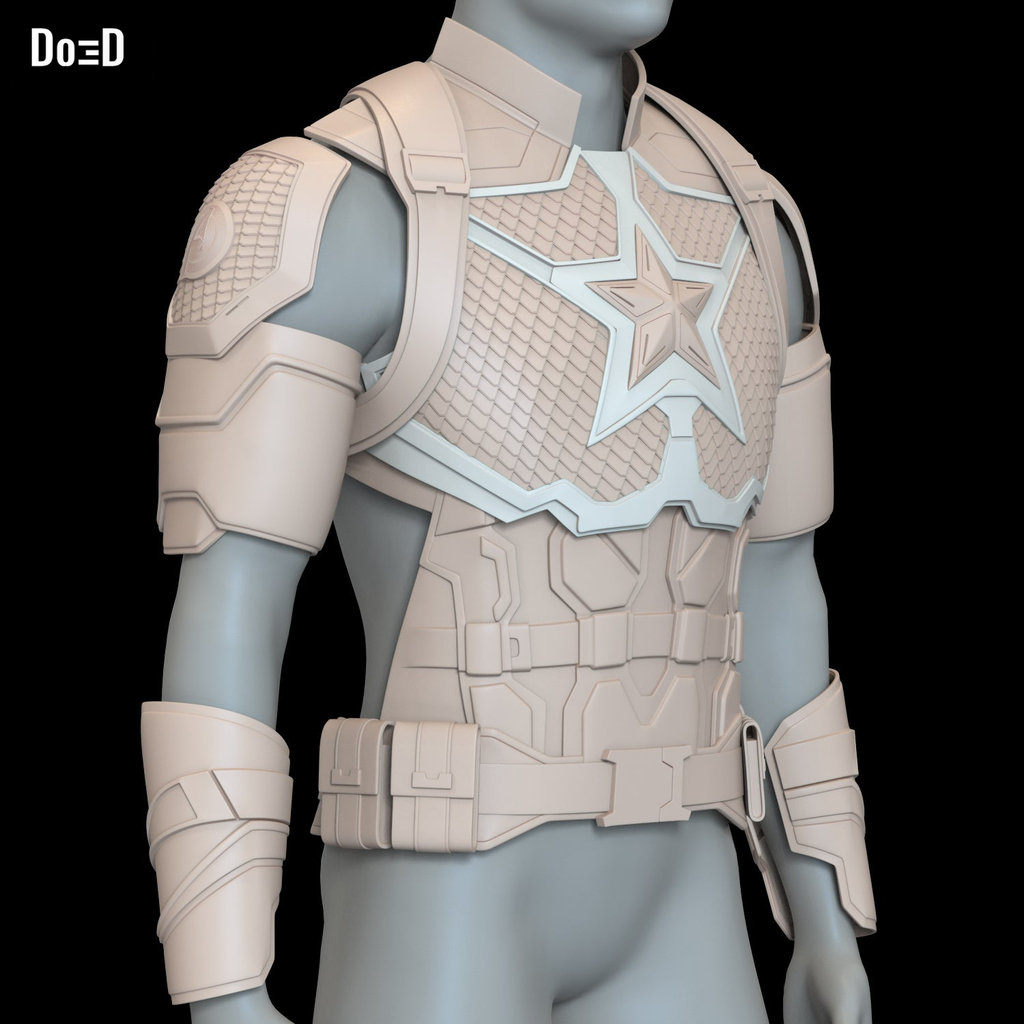 Captain America Endgame Upper Body Armor set | 3D Model Project #6563