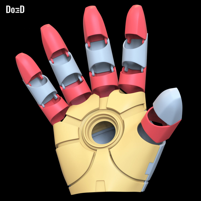 Universal Iron Man Glove with Hinges for MK 2 ~ MK 45 | 3D Printable Model #N19