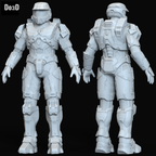 Halo Infinite Master Chief Full Body Armor + Helmet | 3D Model Project #6330