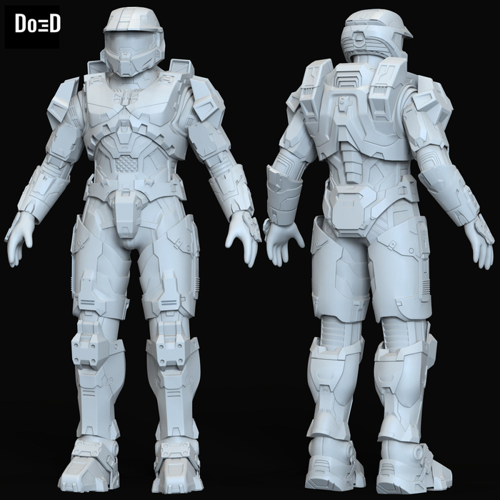 Halo Infinite Master Chief Full Body Armor + Helmet | 3D Model Project #6330