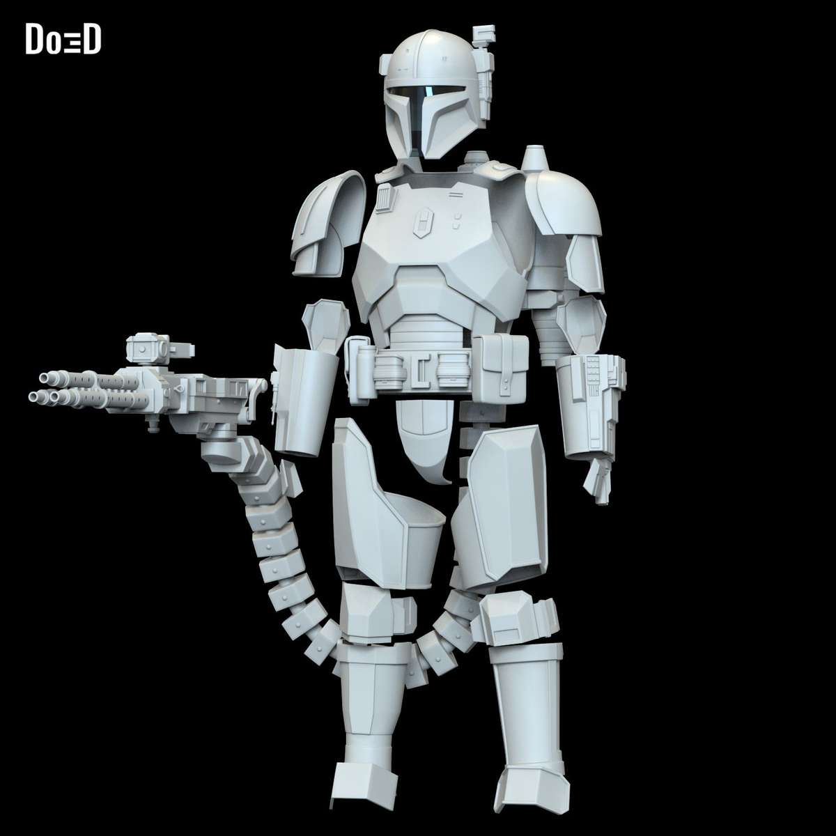 Heavy Infantry Mandalorian Paz Vizla Armor Set | 3D Model Project #6298
