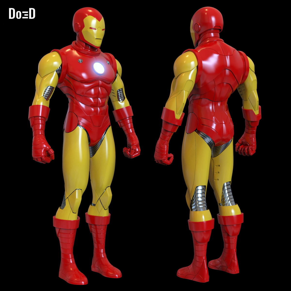 Iron Man Classic Tony Stark Armor + Helmet | 3D Printable Model #5737