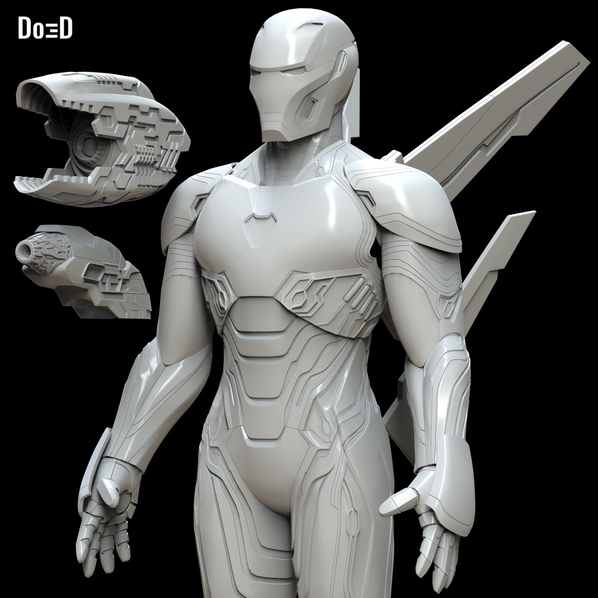 Iron Man Mark L  Armor  MK 50 with weapons | 3D Model Project #4373