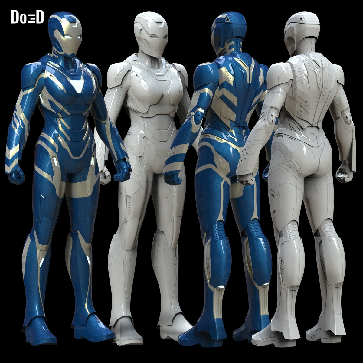Rescue Engame Armor Iron Man Mark XLIX MK 49 3D Model Project #5887