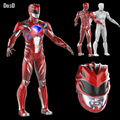3D Printable Model: Red Ranger 2017 Power Rangers Helmet + Full Armor STL #2276
