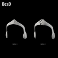 Do3D Ahsoka Tano headpiece, Option 1 and Option 2 designs, accurate Blender clay render