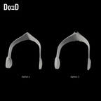 Do3D Ahsoka Tano headpiece, rear views of the same Option 1 and Option 2 designs