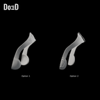 Do3D Ahsoka Tano headpiece, side views of the same Option 1 and Option 2 designs