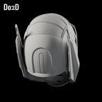 Do3D Ant-Man Civil War helmet, rear view of the same updated model
