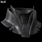 Batman 2022 neck armor STL model BNO22 with a black leather-look finish on black