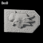 Do3D Baylan Skoll Star Wars belt buckle, accurate Blender clay render