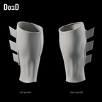 Do3D Batman v Superman gauntlet pair, rear views of the same original left and right components