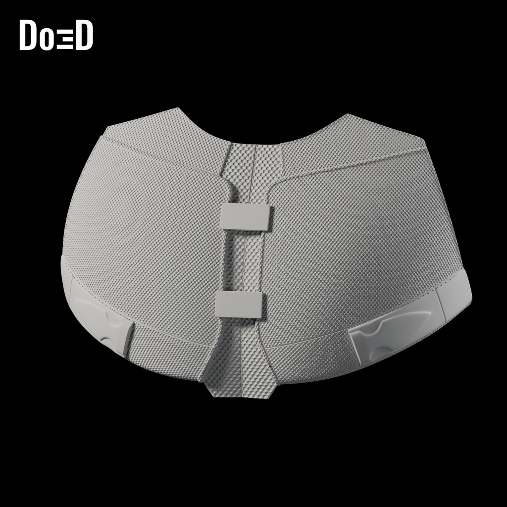 Do3D Deadpool 3 chest armor, accurate Blender clay render