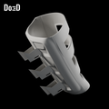 Do3D Dark Knight 2008 right gauntlet, accurate Blender clay render