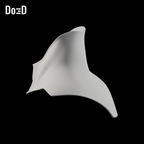 Do3D Batman v Superman neck armor, side view of the same neck-only model