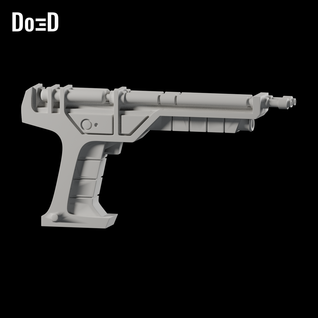 Do3D Doctor Who 2600 fictional cosplay prop, accurate Blender clay render