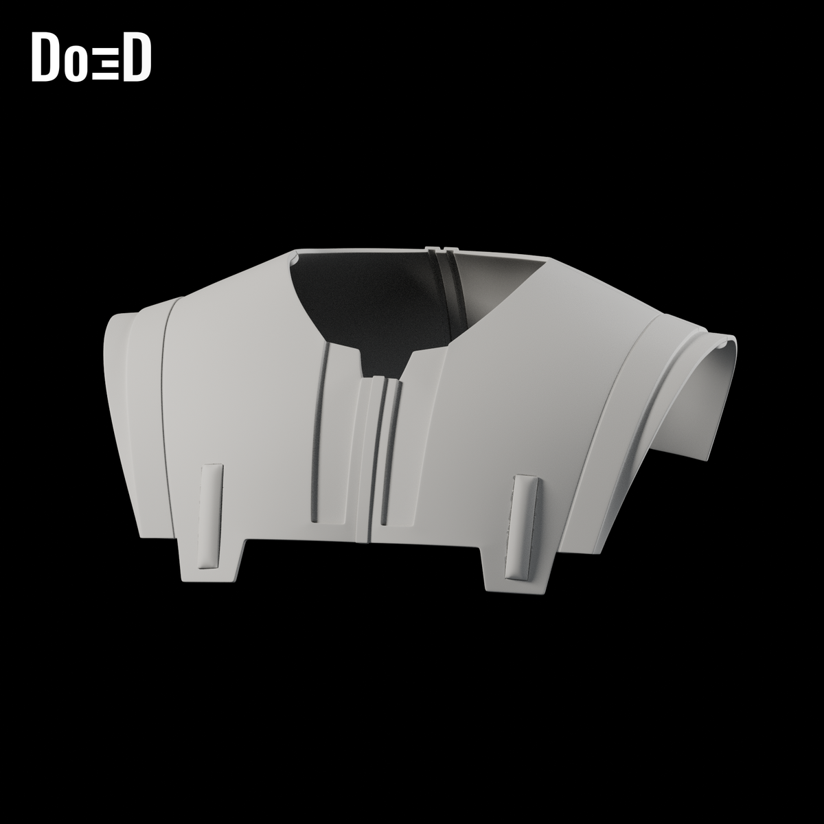 Do3D Ezra Ahsoka collar and shoulder armor, accurate Blender clay render