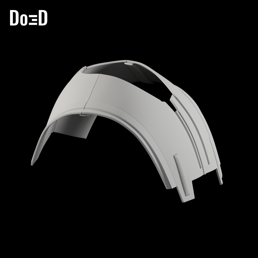 Do3D Ezra Ahsoka shoulder armor, side view of the same armor configuration