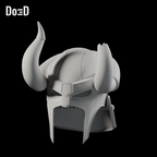 Do3D Elder Scrolls Online Nord 1790 helmet, accurate Blender clay render