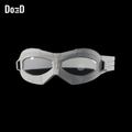 Falcon Goggles #FL441. Goggles: front / three-quarter. Source-faithful Blender clay render.