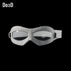Falcon Goggles #FL441. Goggles: front / three-quarter. Source-faithful Blender clay render.