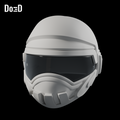Steel Brigade Trooper helmet from G.I. Joe, Blender rendered front view with glass on the supplied visor