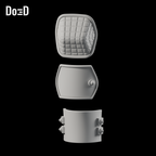 Do3D GI JOE Cobra Range Viper 5384 knee and shin armor configuration, accurate Blender clay render