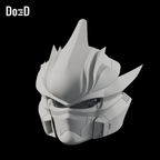 Do3D Halo Hayabusa helmet with glass on the supplied lens, accurate Blender render