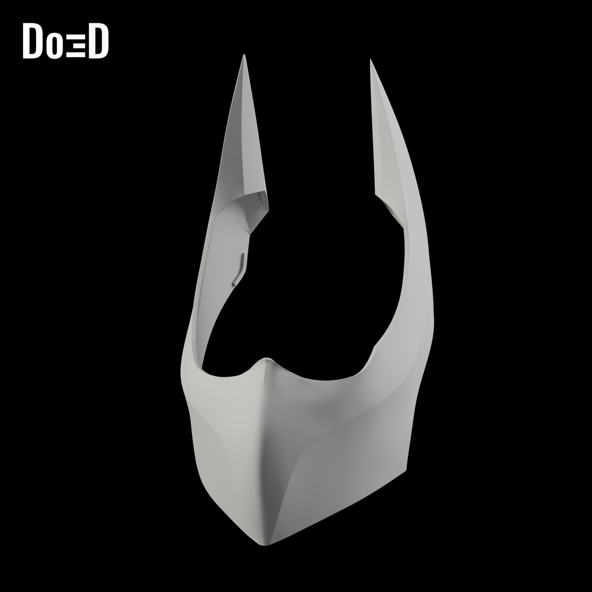 Do3D Batman mouth cover, accurate Blender clay render