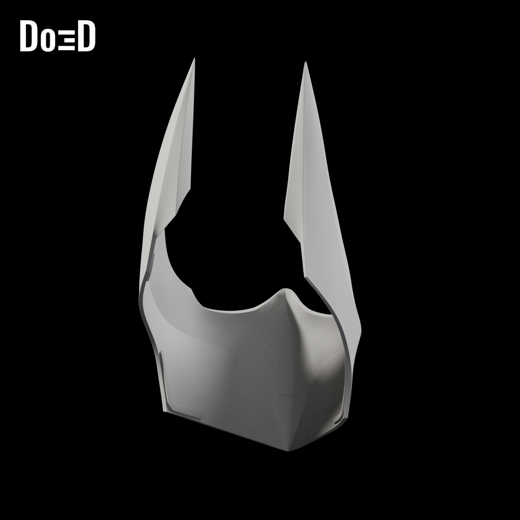 Do3D Batman mouth cover, reverse/interior view of the same supplied mouth cover