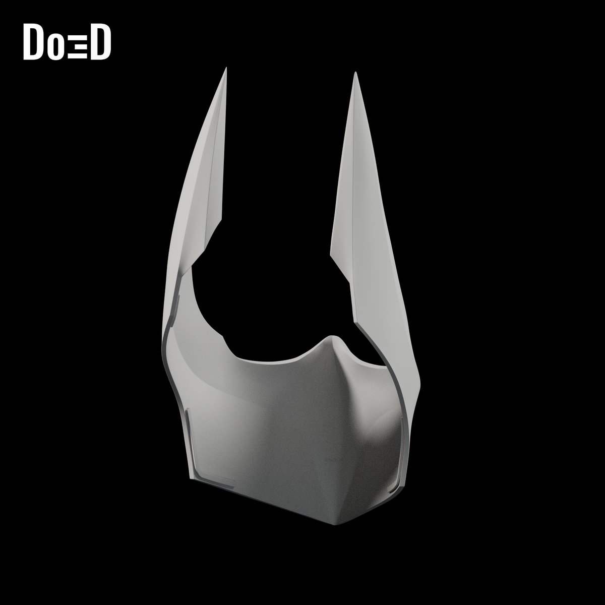 Do3D Batman mouth cover, reverse/interior view of the same supplied mouth cover