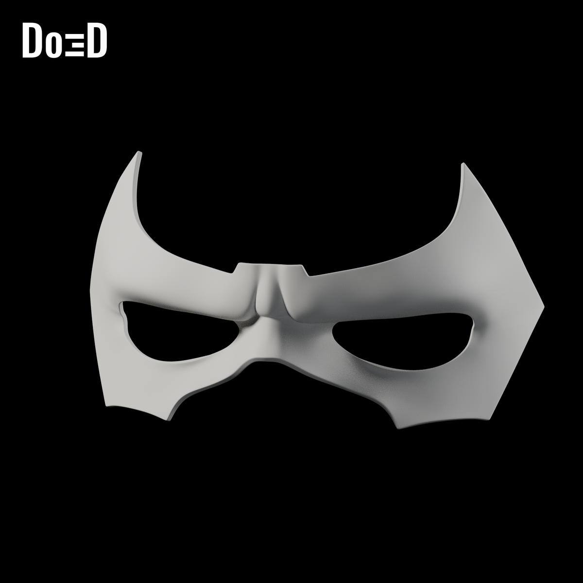 Do3D Nightwing Titans eye mask, accurate Blender clay render with original open eye holes