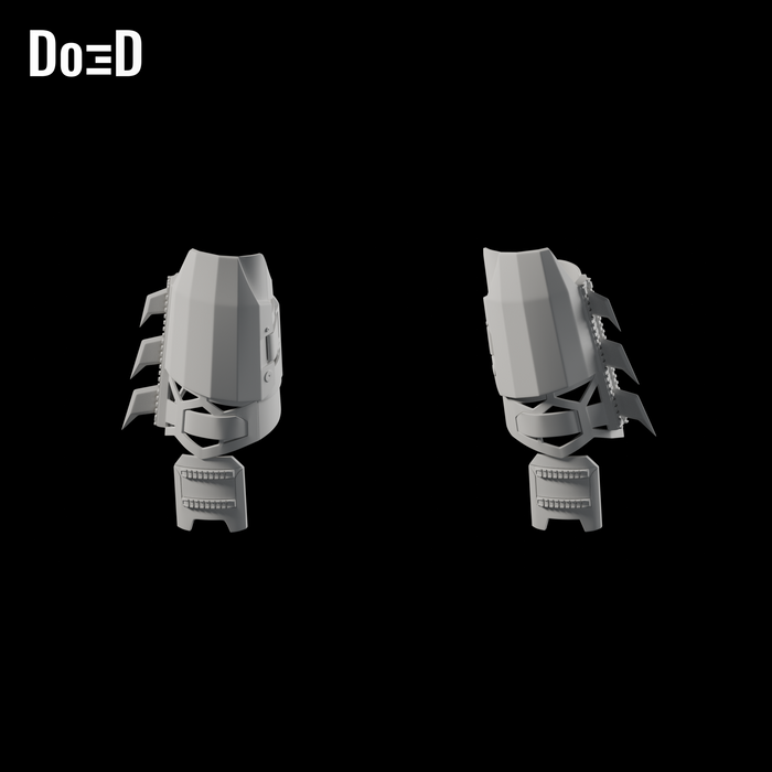 Do3D Batman The Flash O222 left and right gauntlets with hand plates, accurate Blender clay render