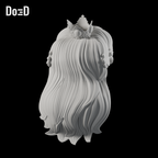 Do3D Princess Peach helmet, rear view of the same mesh-eye configuration