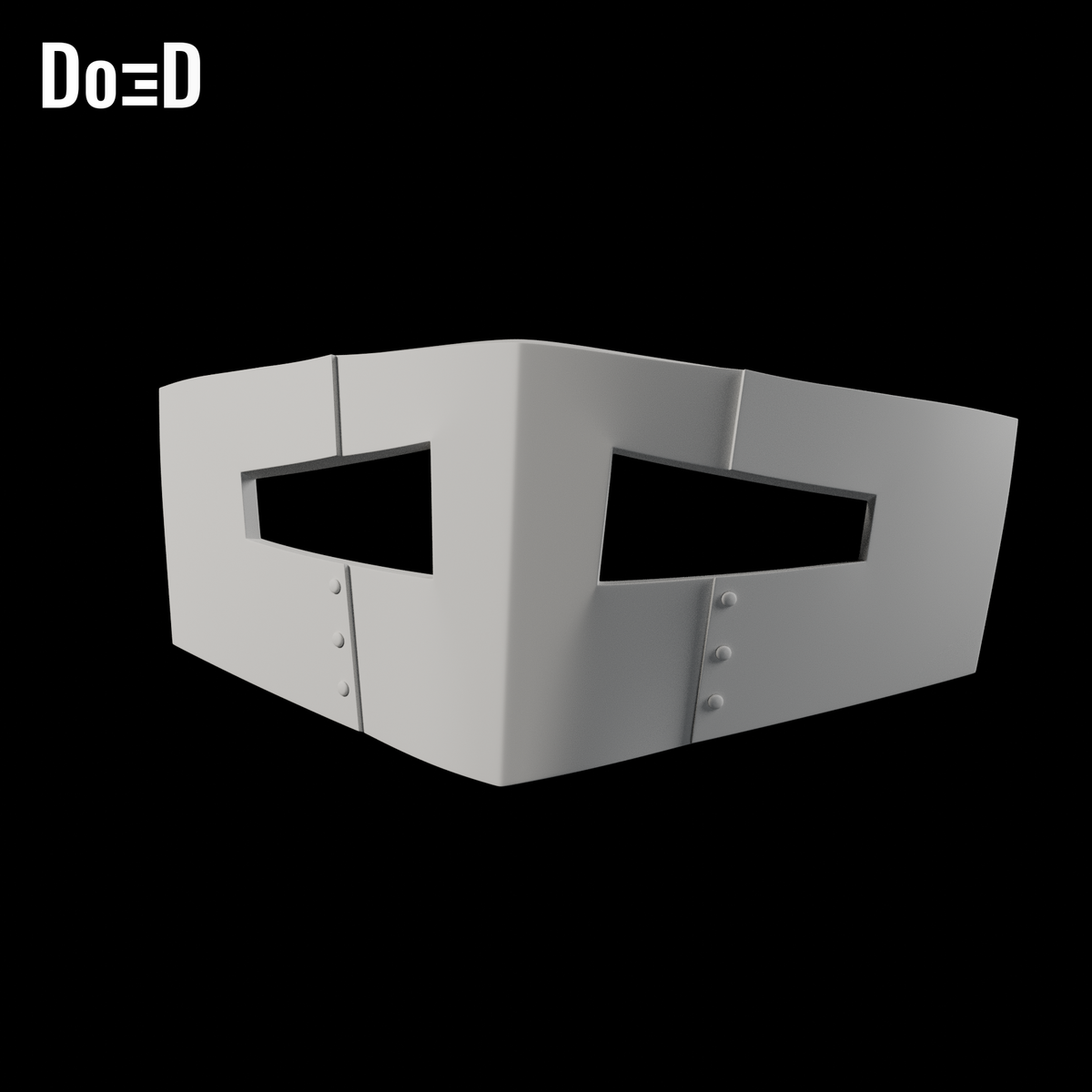 Do3D PM6 Queen Makoto Niijima Persona 5 mask, accurate Blender clay render