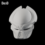 Do3D Predator 2018 Helmet Bio-Mask Cowl | 3D Printable Model #2705; Bio-mask front three-quarter (-Y); original model, Blender render