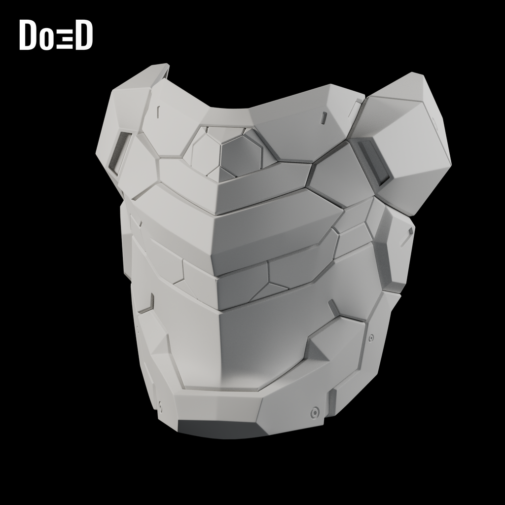 Do3D PSO2 Persona 783 helmet, accurate Blender clay render