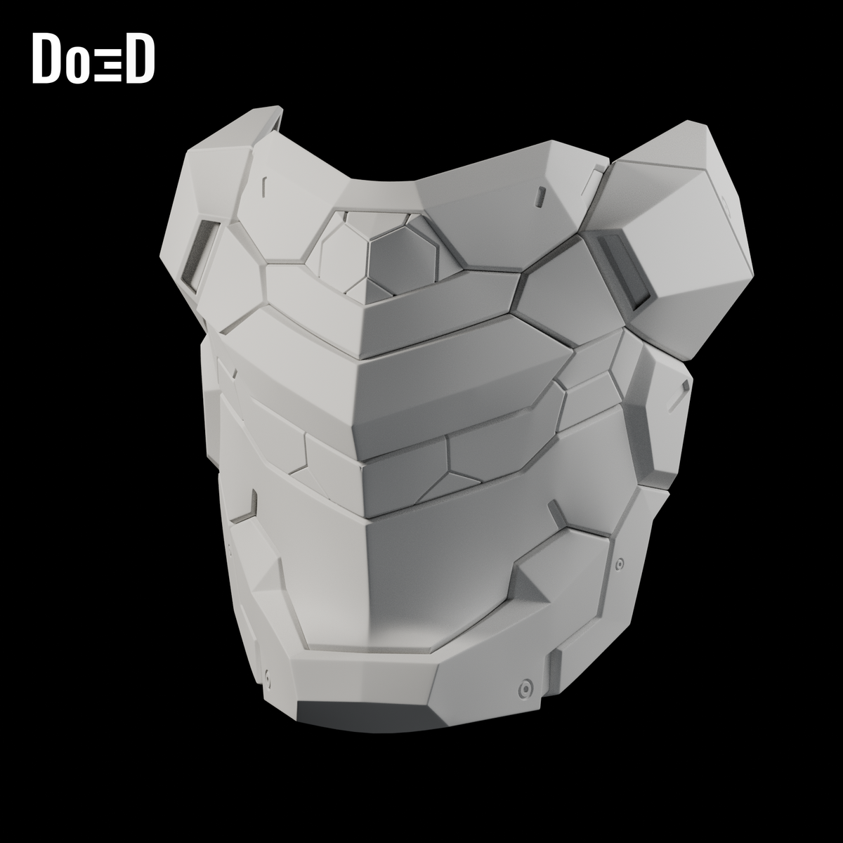 Do3D PSO2 Persona 783 helmet, accurate Blender clay render