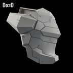 Do3D PSO2 Persona helmet, side view of the same supplied shell