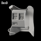 Do3D Star Wars Range Trooper chest and back armor, rear view of the same supplied configuration