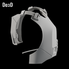 Do3D Star Wars Range Trooper chest and back armor, side view of the same supplied configuration