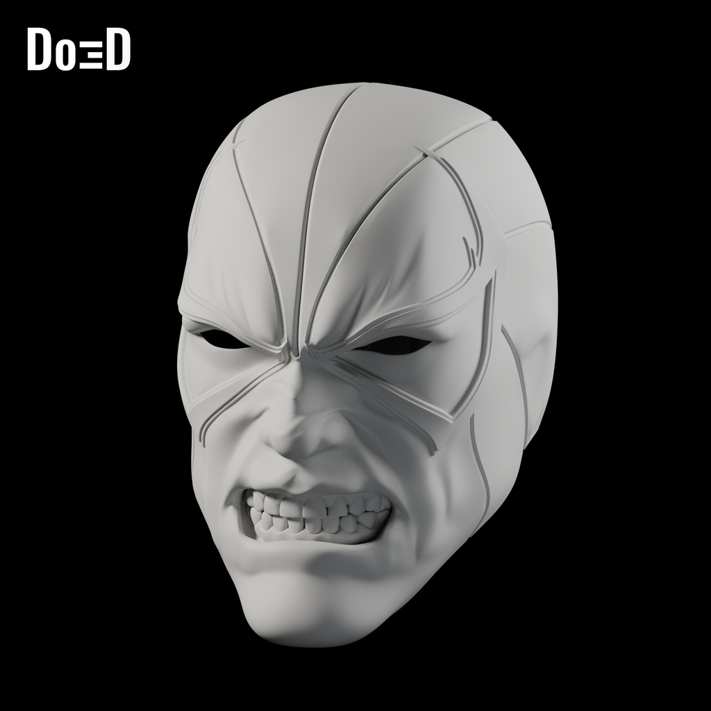 Do3D Marvel Scorpion helmet, accurate Blender clay render