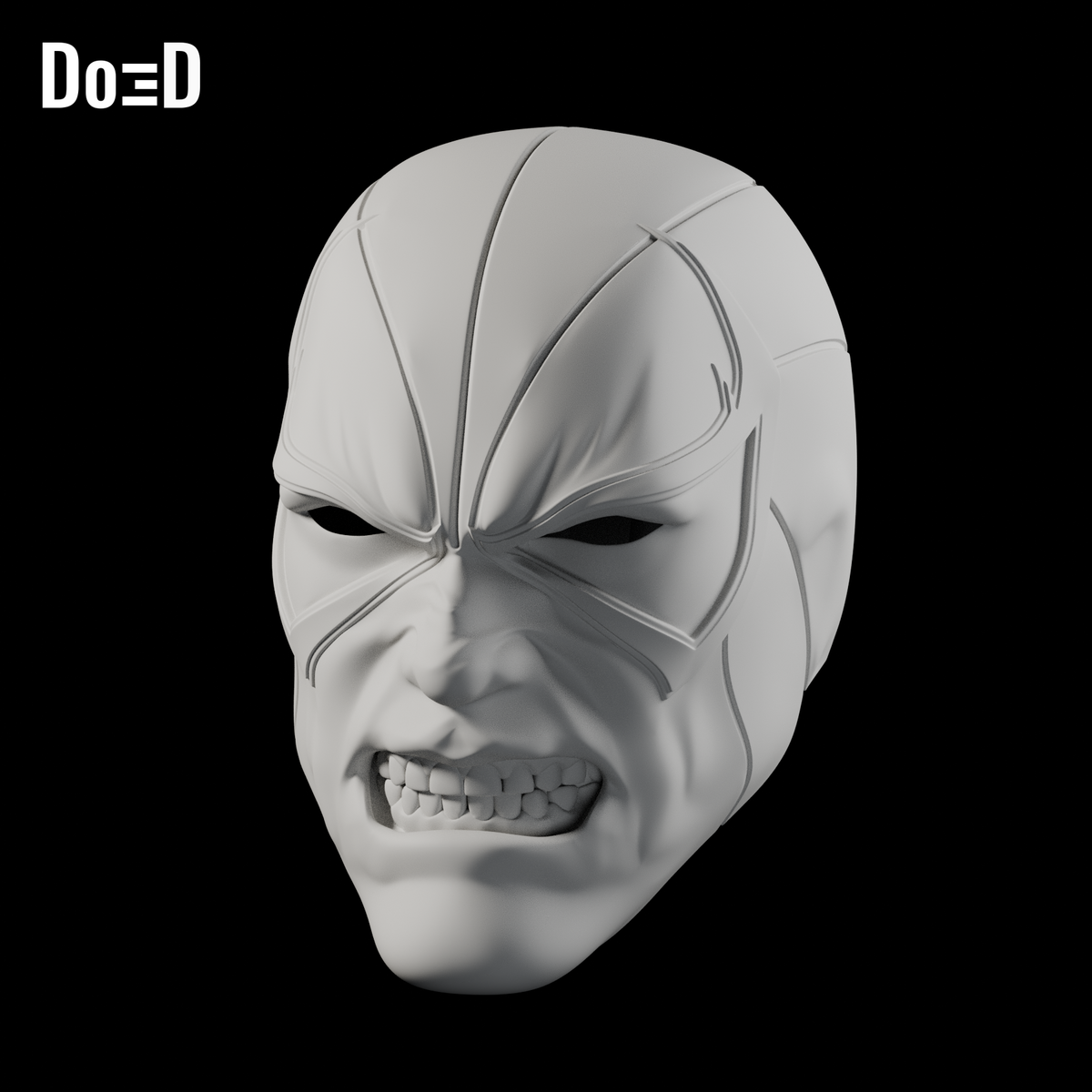 Do3D Marvel Scorpion helmet, accurate Blender clay render