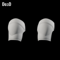 Do3D Deadpool3 SD3 left and right shoulder armor, accurate Blender clay render